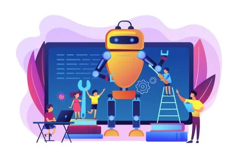 Engineering for kids concept vector illustration. Illustrazione stock