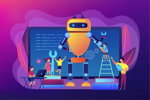 Engineering for kids concept vector illustration. Illustrazione stock