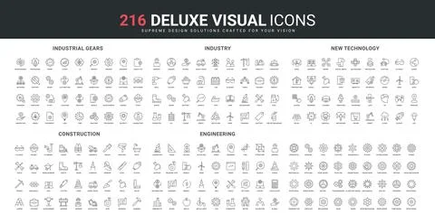 Engineering, labor day in construction industry, new technology equipment line 스톡 일러스트