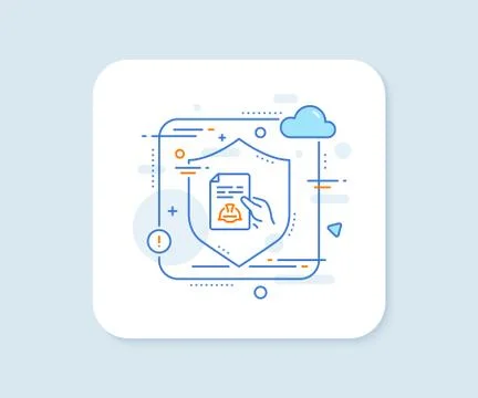 Engineering line icon. Technical documentation sign. Vector Illustrazione stock