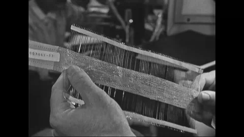 Engineering manager explain the function of micrological element - 1965 Video stock 104333864