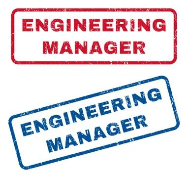 Engineering Manager Rubber Stamps Stockillustratie