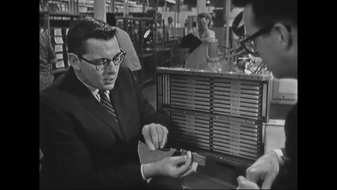 Engineering manager talks about the process of AGC manufacture - 1965 스톡 동영상 104333901