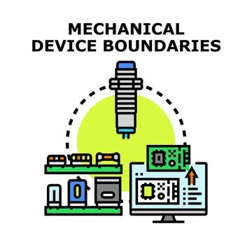 Engineering mechanical devices and electronic components design Stock Illustration