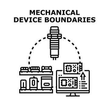 Engineering mechanical devices and electronic components design Stock Illustration