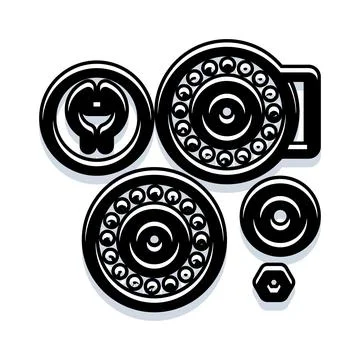 Engineering mechanical elements creating abstract technical illustration Stock Illustration