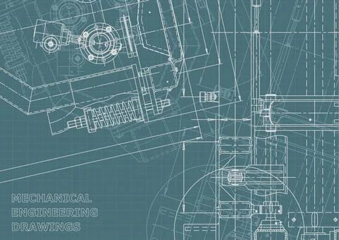 Engineering. Mechanical instrument making. Corporate Identity Stock Illustration