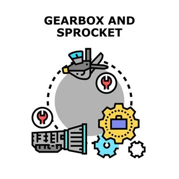 Engineering mechanics components working system concept Stock Illustration