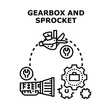 Engineering mechanics components working system concept Stock Illustration