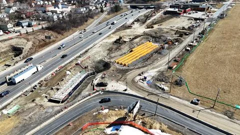 Engineering Methods - Highway Construction - Syracuse, NY Stockfoto's