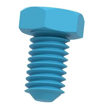 Engineering part 3D Illustration - Bolt Stock Illustration