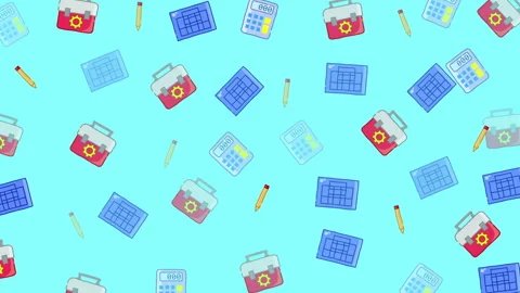 Engineering Pattern Looping Cyan Blue Abstract Blueprint Motion Background 4K Video stock 338237146