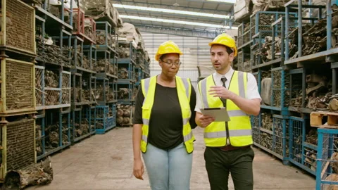 Engineering people are working in  heavy industrial plant Engine parts factor Stock Footage 151546508