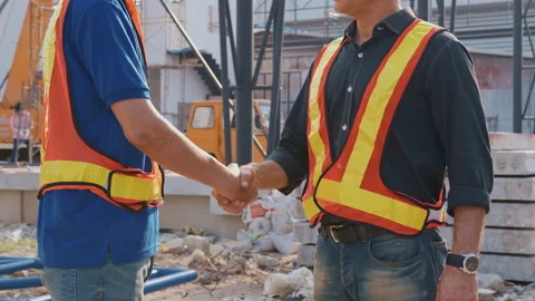 Engineering people are working in outdoor construction  factory . 動画素材 152830189