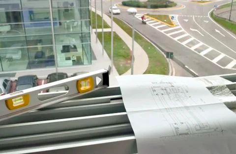 Engineering plans Stock Photos