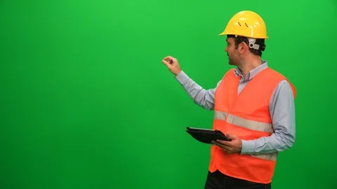 Engineering Presentation on Green Screen. Right Side. Stock Footage 88660085