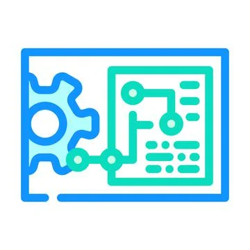 Engineering processing color icon vector illustration 스톡 일러스트
