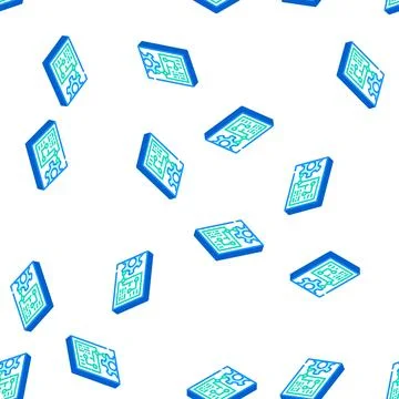 Engineering processing isometric icon seamless pattern Ilustración de archivo