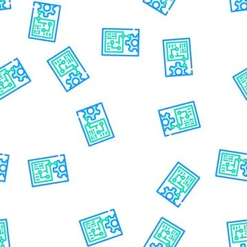 Engineering processing vector seamless pattern Stock Illustration