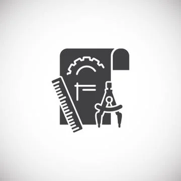 Engineering related icon on background for graphic and web design. Creative Stock Illustration