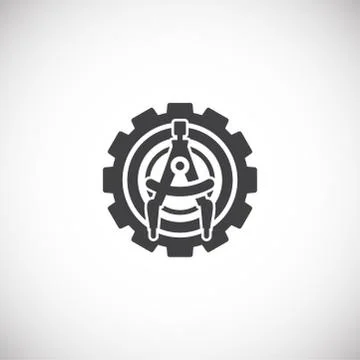 Engineering related icon on background for graphic and web design. Creative Stock Illustration