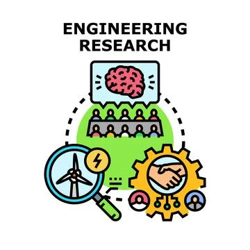 Engineering research development innovating sustainable technology solutions Stock Illustration