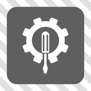 Engineering Rounded Square Button Stock Illustration