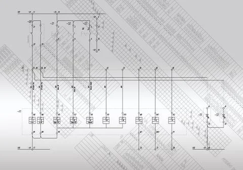 The engineering scheme of connection of the automation equipmen Stock Illustration