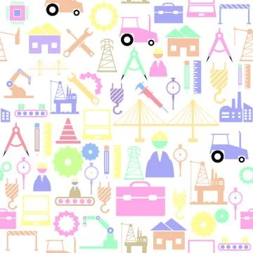 Engineering seamless pattern background icon. Stockillustratie
