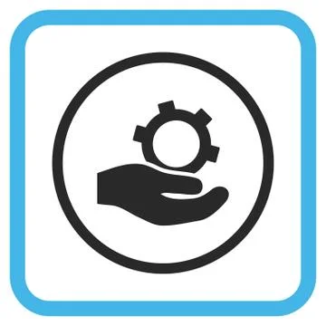 Engineering Service Glyph Icon In a Frame Stockillustratie