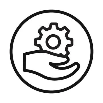 Engineering service icon black and white vector sign イラスト素材