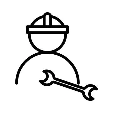 Engineering service icon design in filled and outlined style 스톡 일러스트