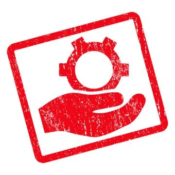 Engineering Service Icon Rubber Stamp Stock Illustration