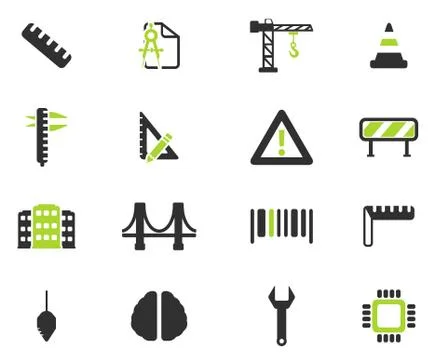 Engineering simply icons Stock Illustration