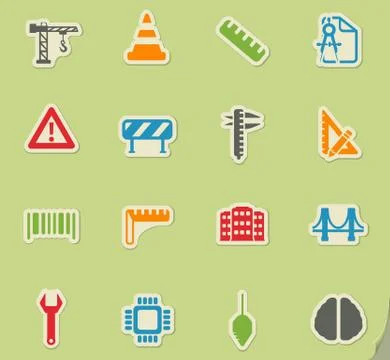 Engineering simply icons Stock Illustration