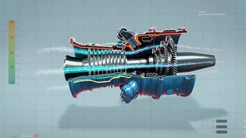 Engineering Software with Jet Engine 스톡 동영상 300990645