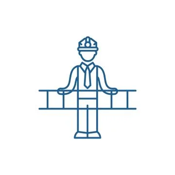 Engineering solution line icon concept. Engineering solution flat vector symbol Illustrazione stock