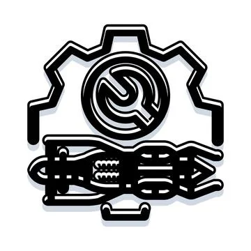 Engineering solutions with mechanical tools icon Illustrazione stock