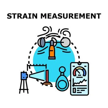 Engineering stress measuring analyzing data concept illustration Stock Illustration