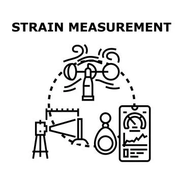 Engineering stress measuring analyzing data concept illustration Stock Illustration