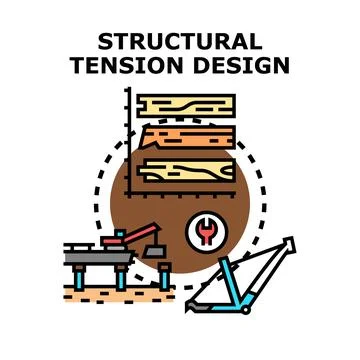 Engineering structural tension and strength design concept イラスト素材