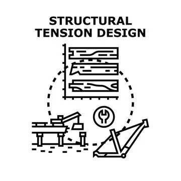 Engineering structural tension and strength design concept Stock Illustration