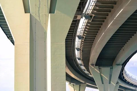 Engineering structure or construction of the bridge Foto stock