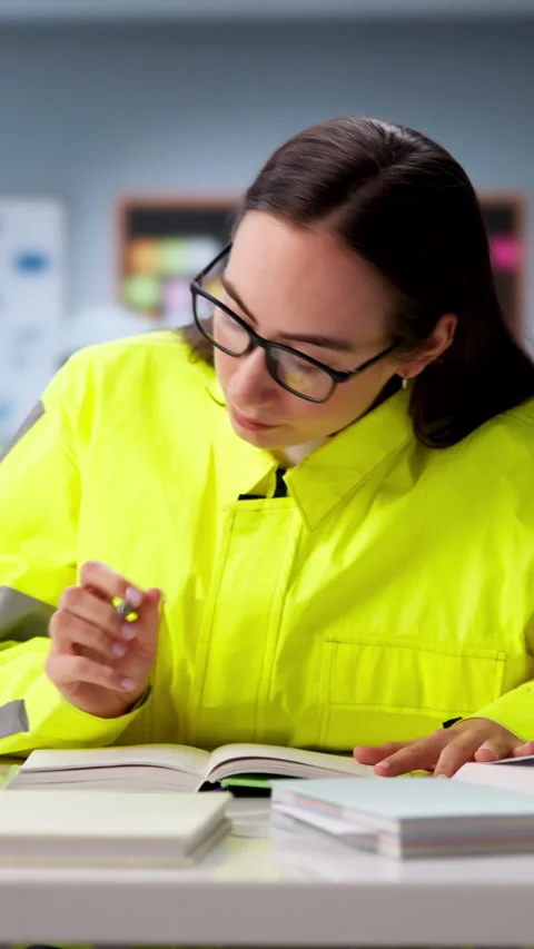 Engineering Student Studies Hard In Classroom Preparing Stock Footage 333400546