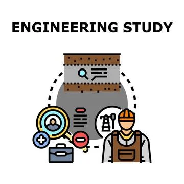 Engineering study examining ground layers for construction project 스톡 일러스트