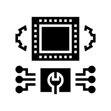 Engineering system glyph icon vector illustration 스톡 일러스트