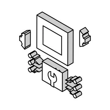 Engineering system isometric icon vector illustration Illustrazione stock