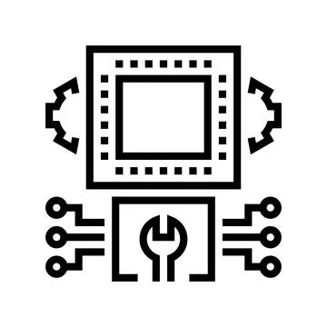 Engineering system line icon vector illustration 스톡 일러스트