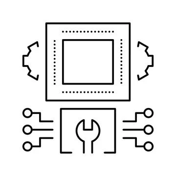 Engineering system line icon vector illustration イラスト素材
