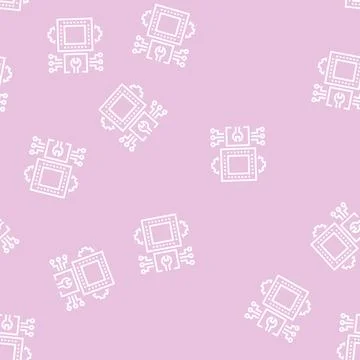 Engineering system line seamless pattern イラスト素材